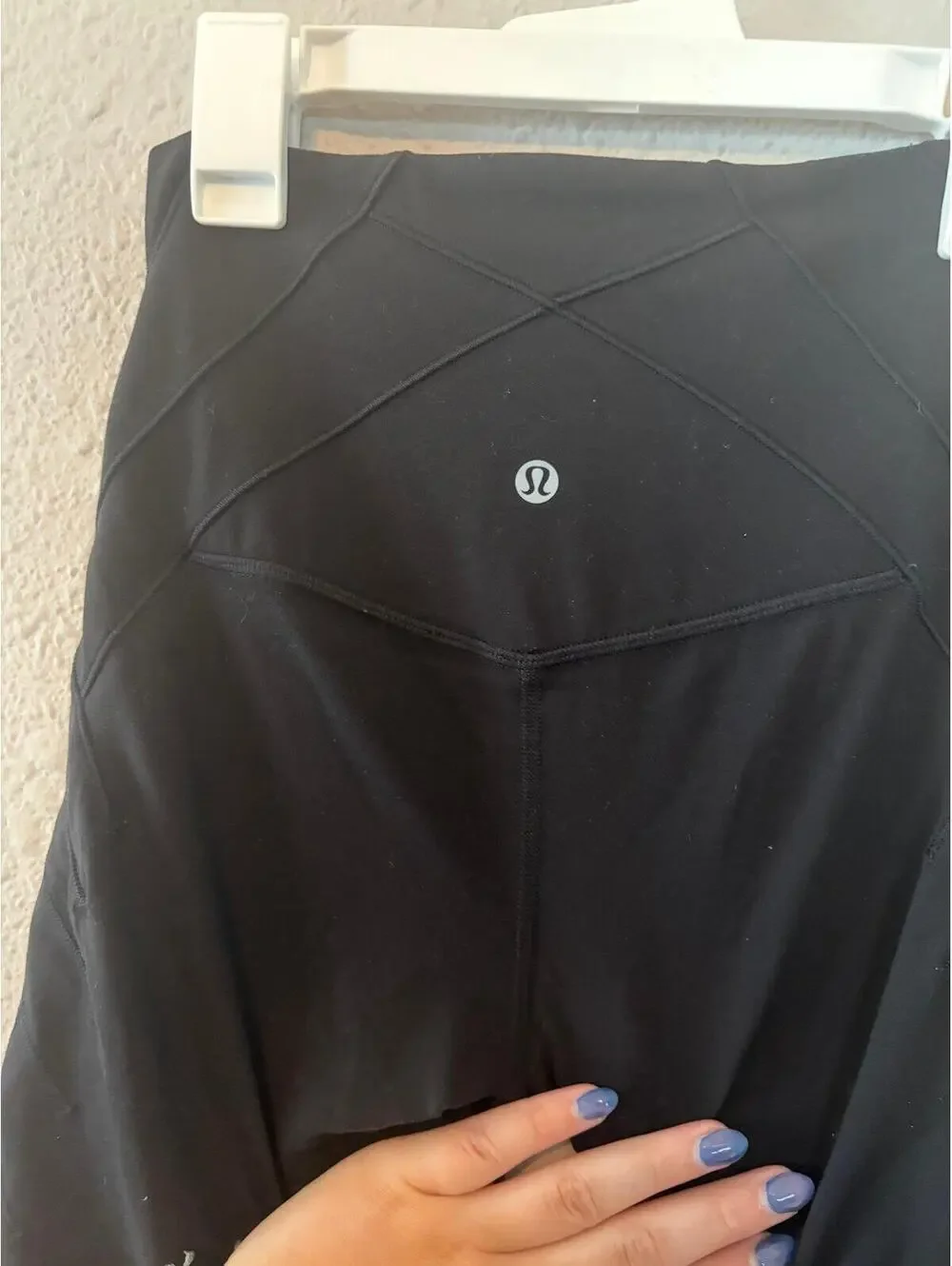 Lululemon Nulu Fold High-Rise Yoga Short 8in Black size 4. EUC. $68 retail.